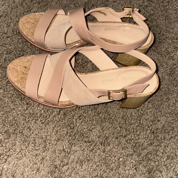 Clarks Praline Leather Ellis Tilda Heels - Picture 4 of 6